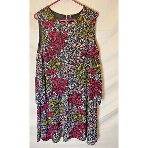 Massini womens Romantic Dress Size XL 16 Tiered Aline Floral cottagecore
